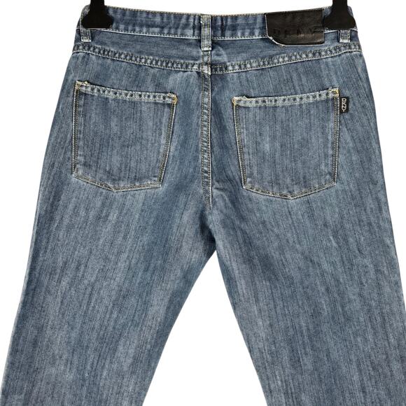 DKNY Mott Straight Jeans Womens 16 Blue Medium Wash Mid Rise Stretch Denim - Picture 6 of 10